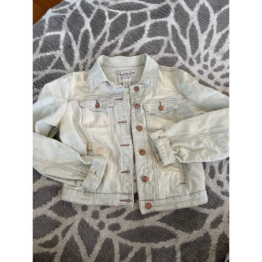 Light Wash American Rag Button Up Denim Jacket